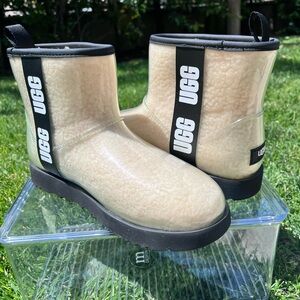 UGG Clear Ankle Boots with Black Trim